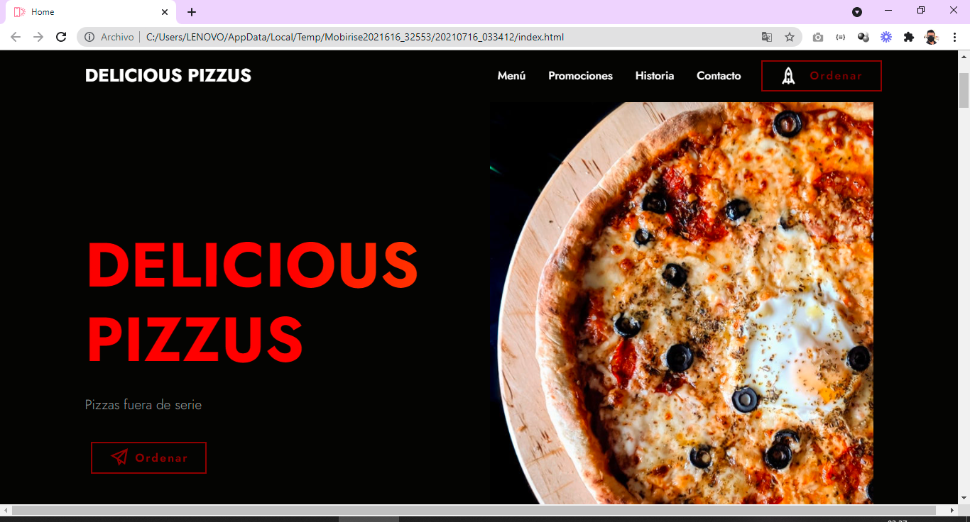 Sitio Delicious Pizzus