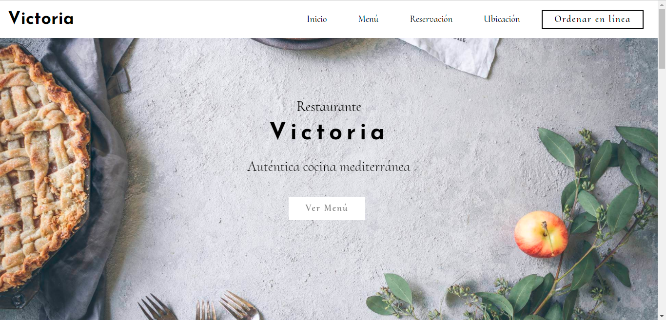 Sitio Web Restaurante Victoria